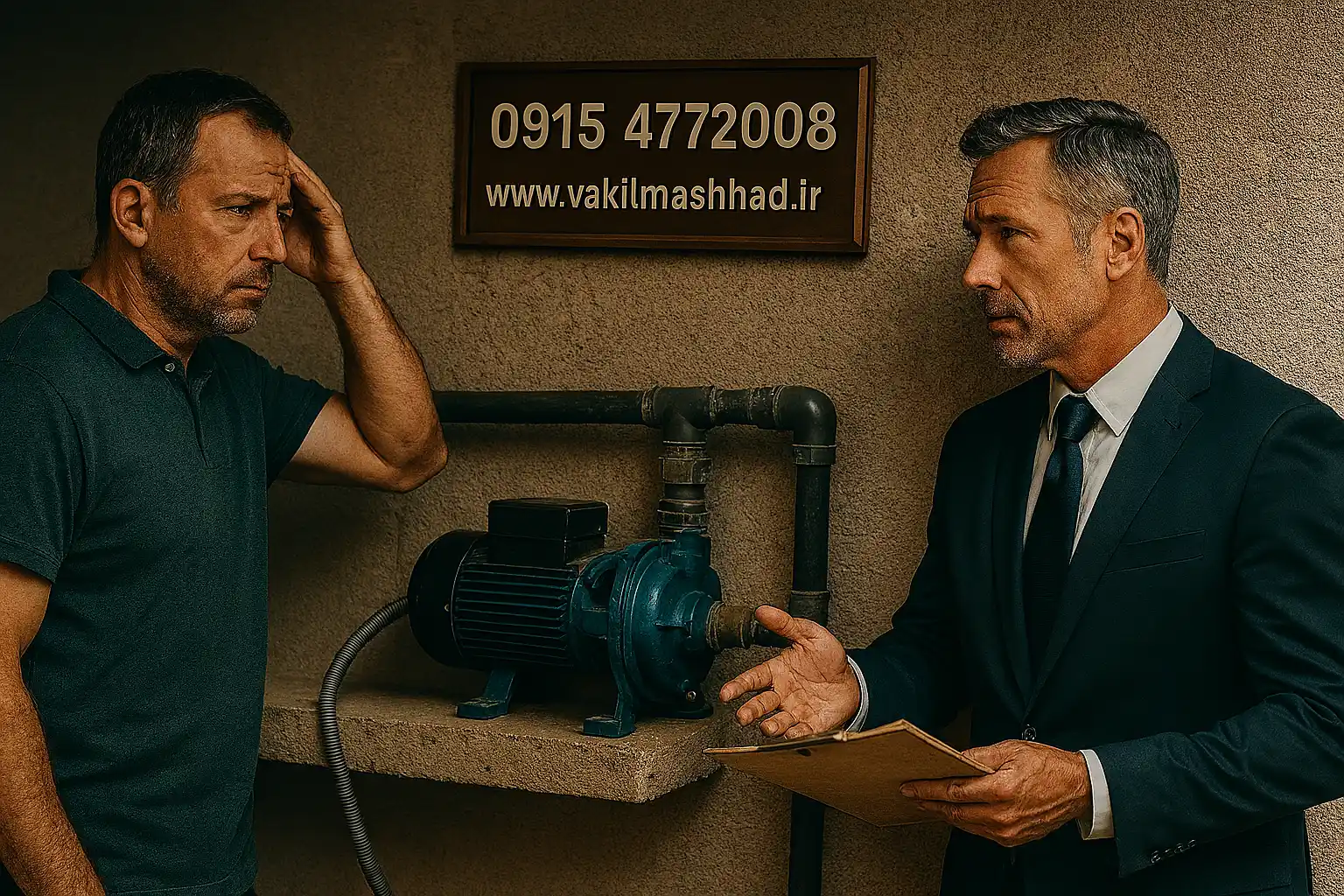 مصداق مزاحمت پمپ آب